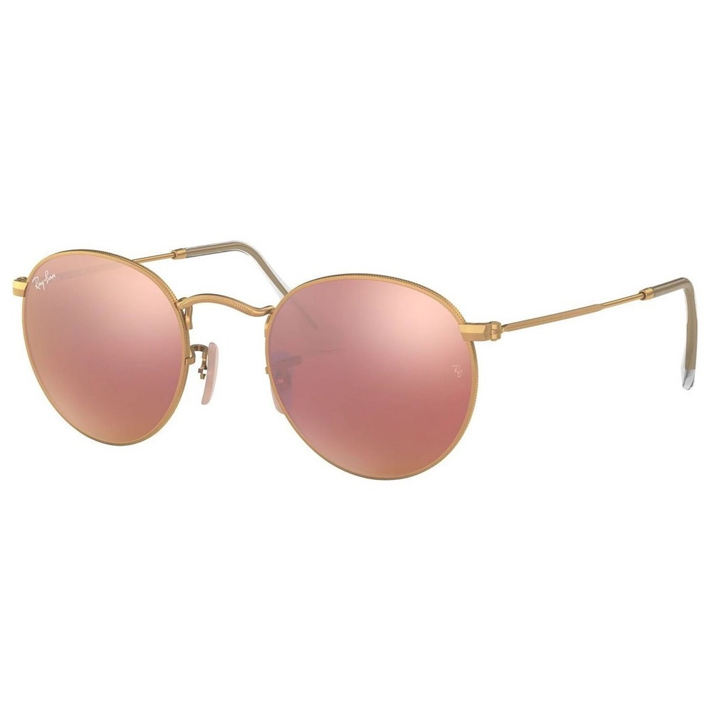 💯% AUTHENTIC RAY BAN ROUND FLAT LENSES PINK/GOLD